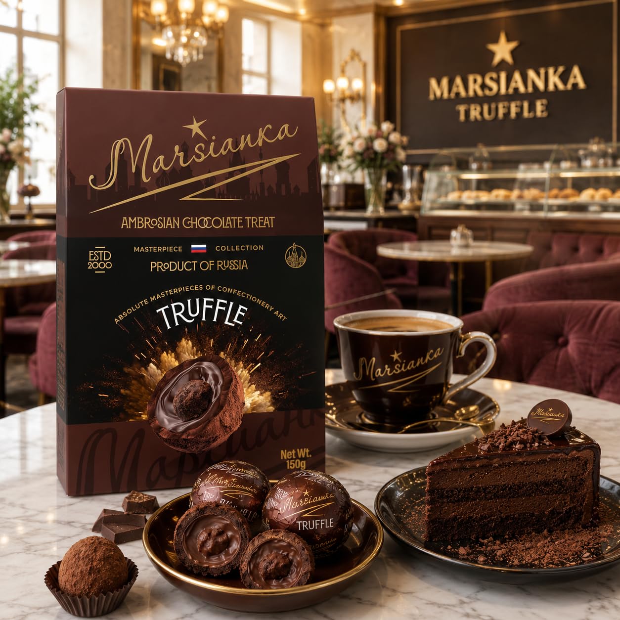 Marsianka Ambrosian Chocolate Treat – (Truffle & Tiramisu) 150g